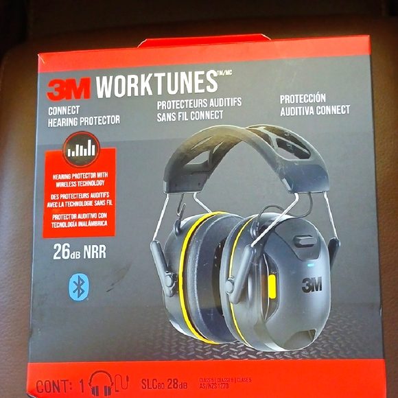 WorkTunes Hearing Protector - Black and Yellow.S